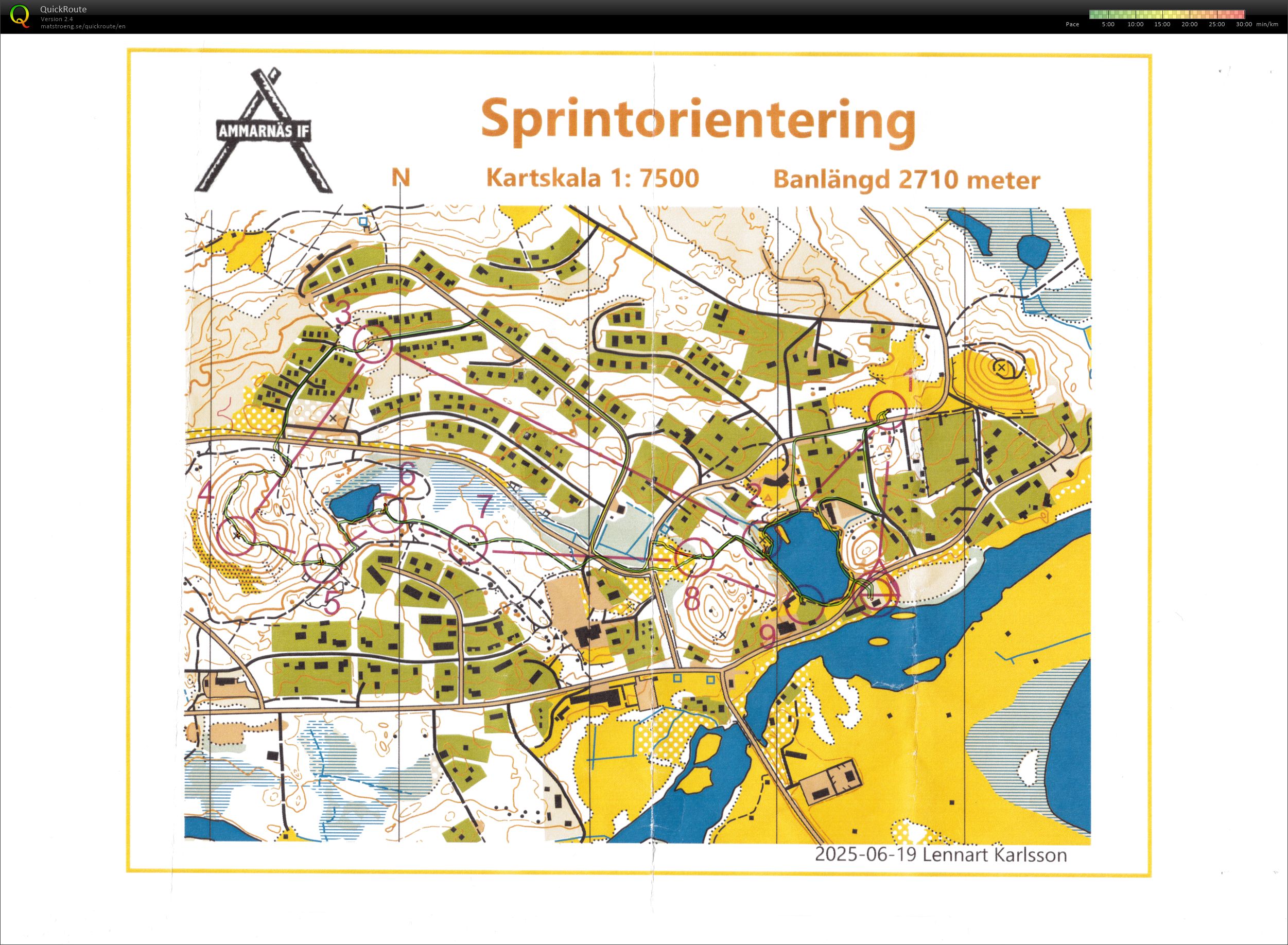Sprintorientering i Ammarnäs 2025 (09/07/2025)