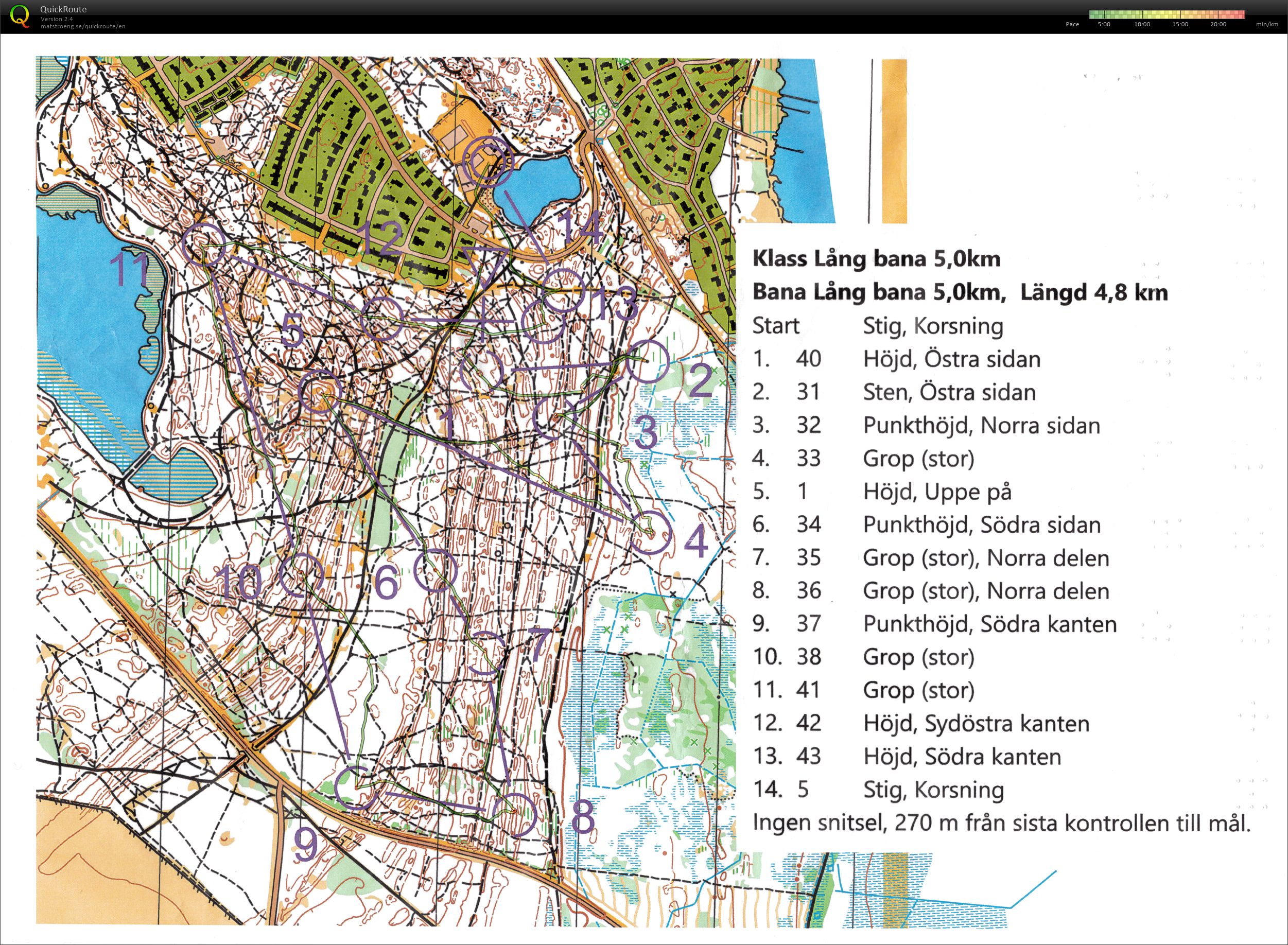 Universitetsorienteringen 2025 Etapp 5 (Lång 4800m) (29/09/2025)