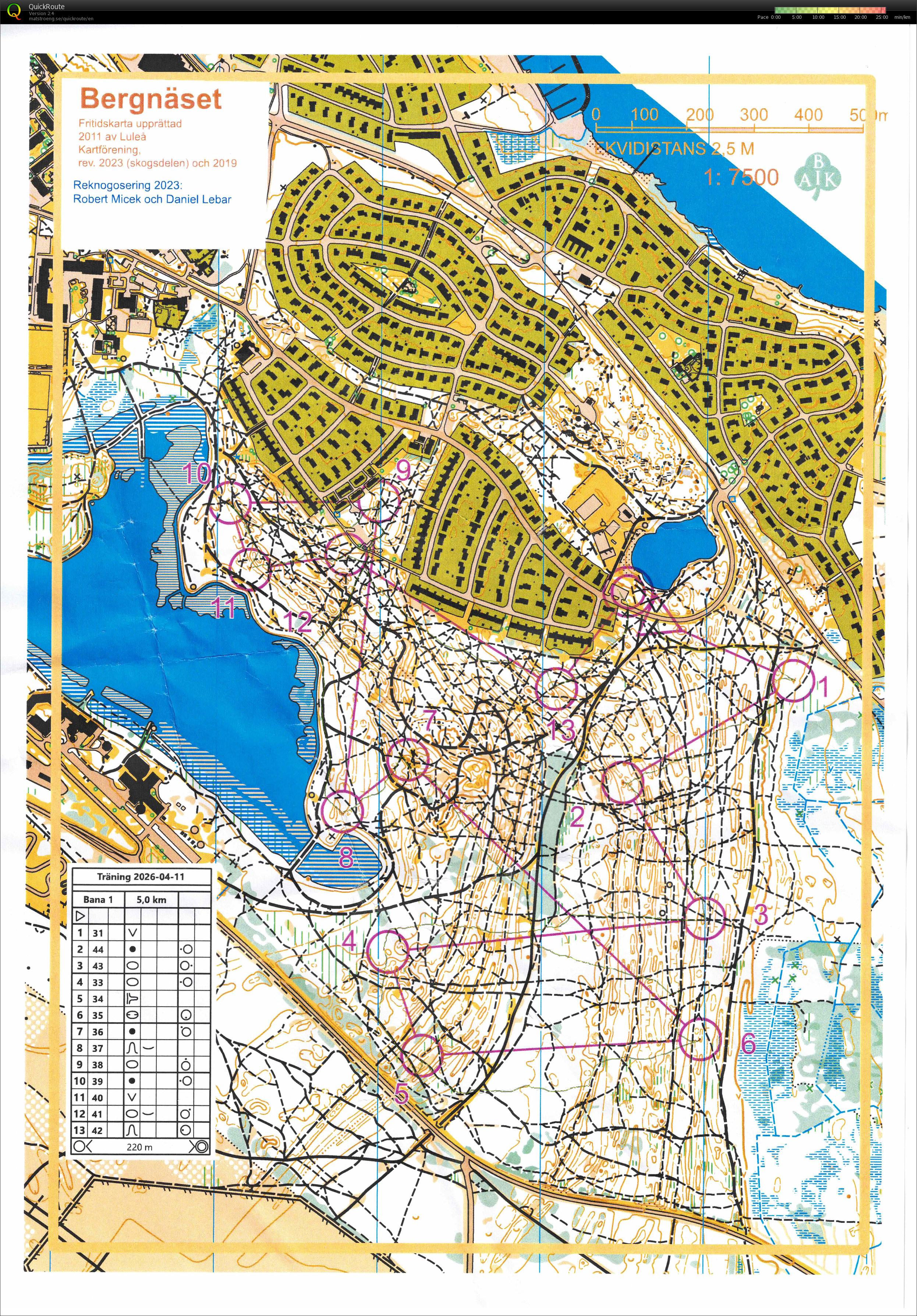 Bergnäsets Orienteringsträning 2026-04-11 (11/04/2026)